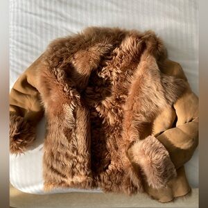 Vintage Shearling Coat in Rich Camel